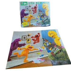 Vintage 1985 Milton Bradley Sesame Street Toddlers Kids 24 Piece Puzzle Complete